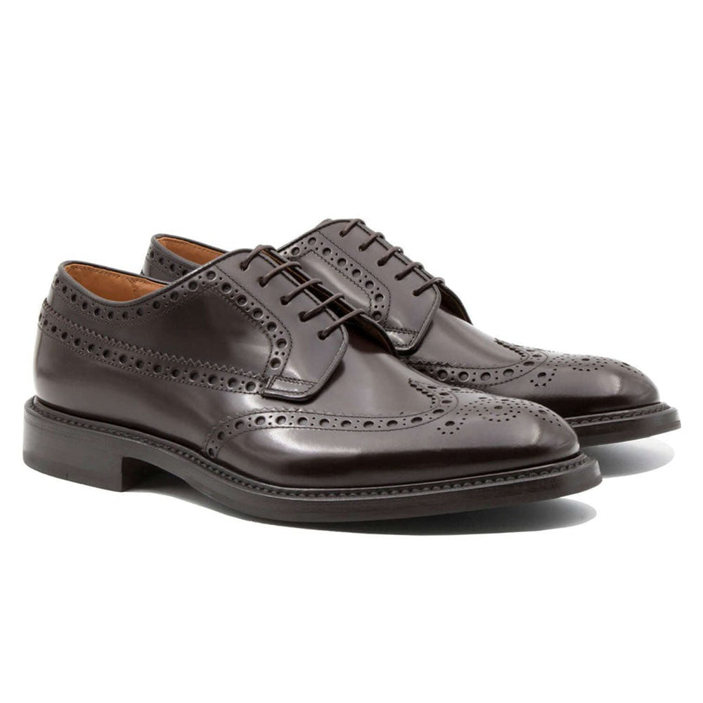 Il Gergo Supervisor Wingtip Brogues Shiny Coffee