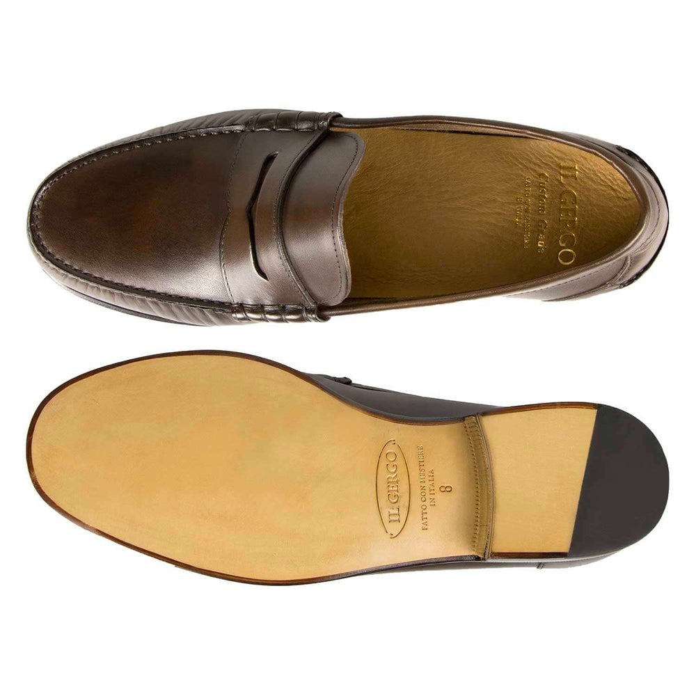 Il Gergo Tazzio Penny Loafers Brushed Dark Brown