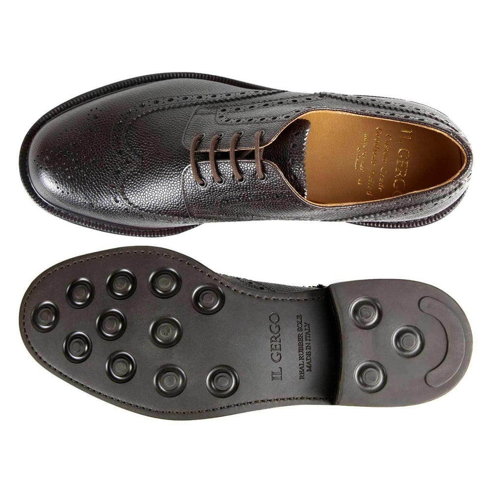 Il Gergo Tricky Wingtip Derby Grain Coffee