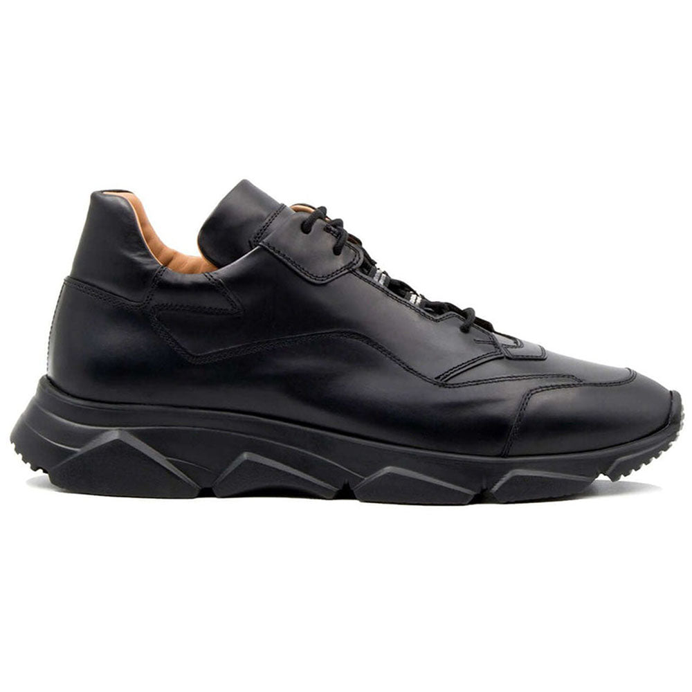 Il Gergo Zero Hi-Top Sneakers Calfskin Black | MensDesignerShoe.com