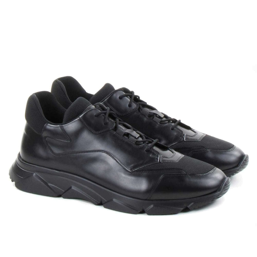 Il Gergo Zero Hi-Top Sneakers Calfskin/ Fabric Black