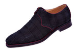 Ildiko Gal Zaragoza Alligator Suede Derby Shoes