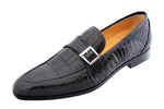 Ildiko Gal Zurich Crocodile Monk Strap Shoes