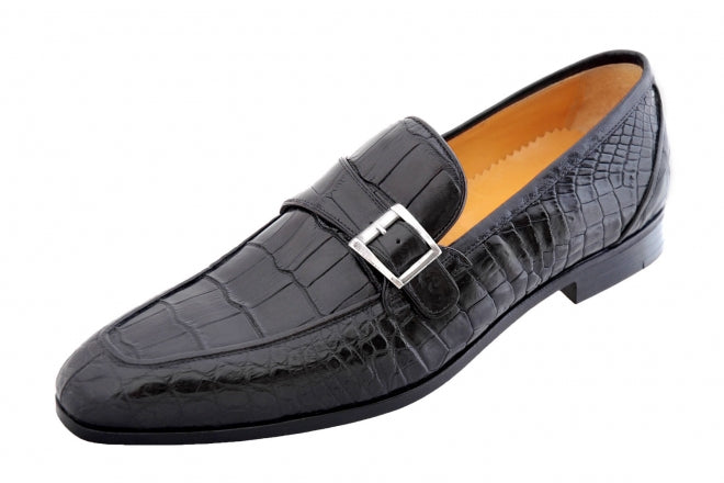 Ildiko Gal Zurich Crocodile Monk Strap Shoes