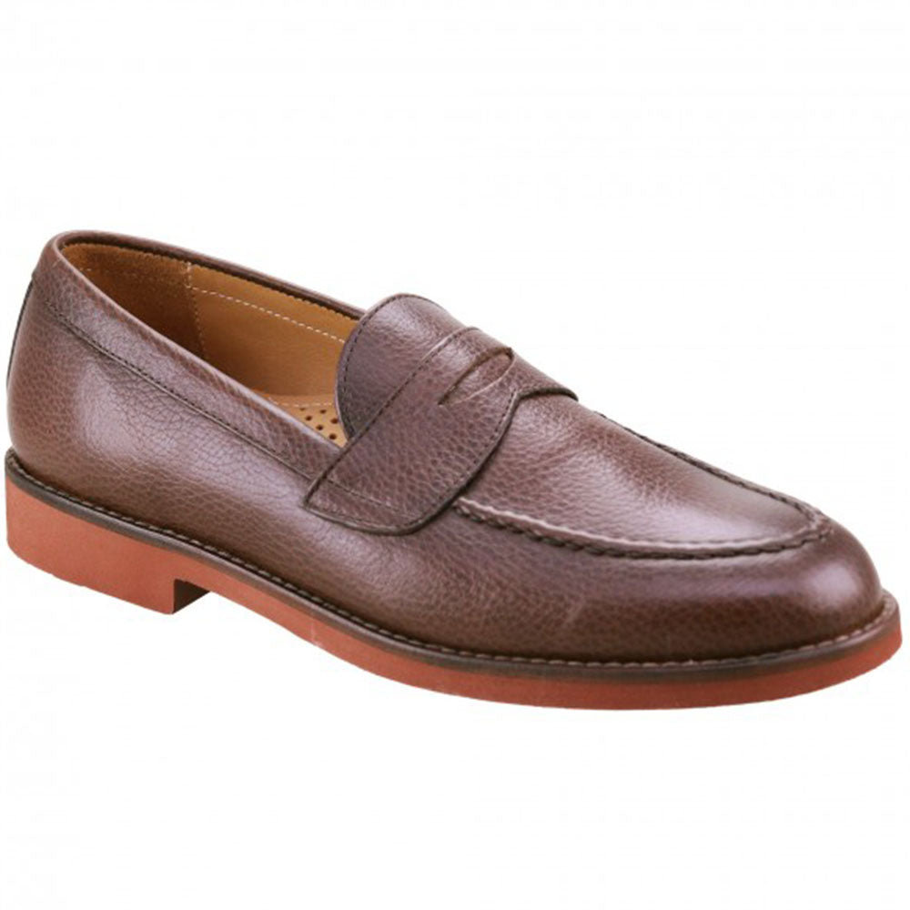 TB Phelps Grady Bridge Calfskin Penny Loafer Dark Chocolate