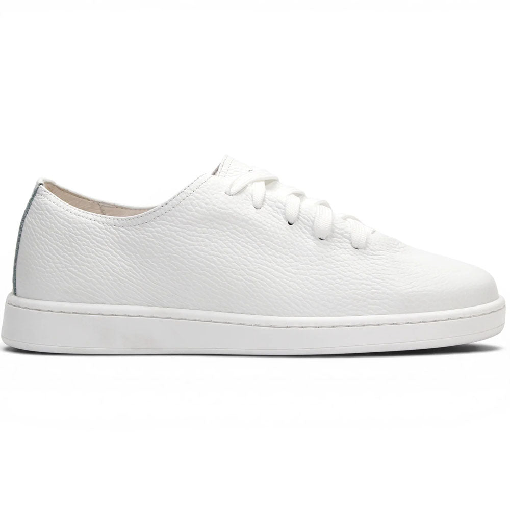Duca by Matiste Max Embossed Pebble Grain Leather Sneaker White