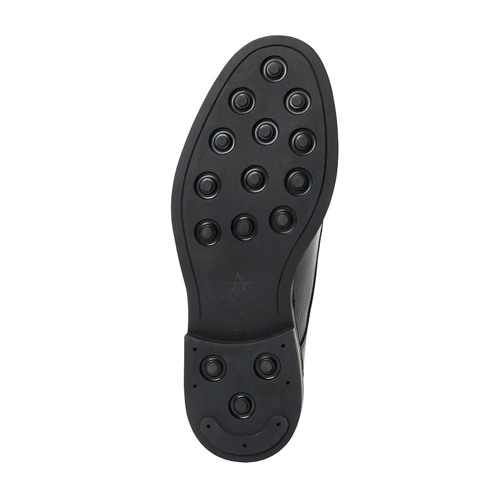 Aquatalia Berlino Tumbled Leather Derby Black