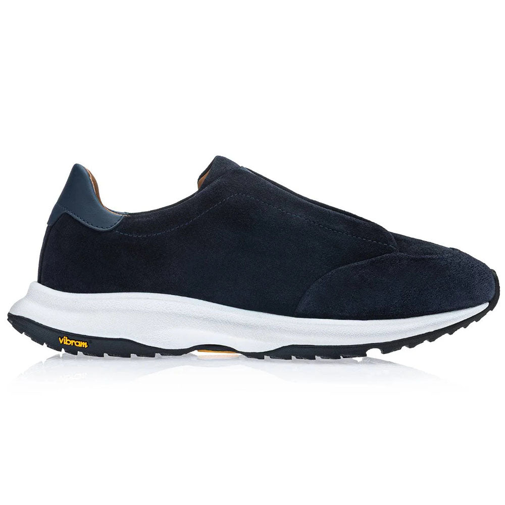 Moreschi Michigan Suede Slip-On Sneakers Dark Blue