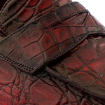 View product image 6: Harris Firenze 1913 Hand-Painted Genuine Alligator Moccasin Red