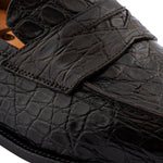 View product image 6: Harris Firenze 1913 Hand-Painted Genuine Alligator Moccasin Dark Brown