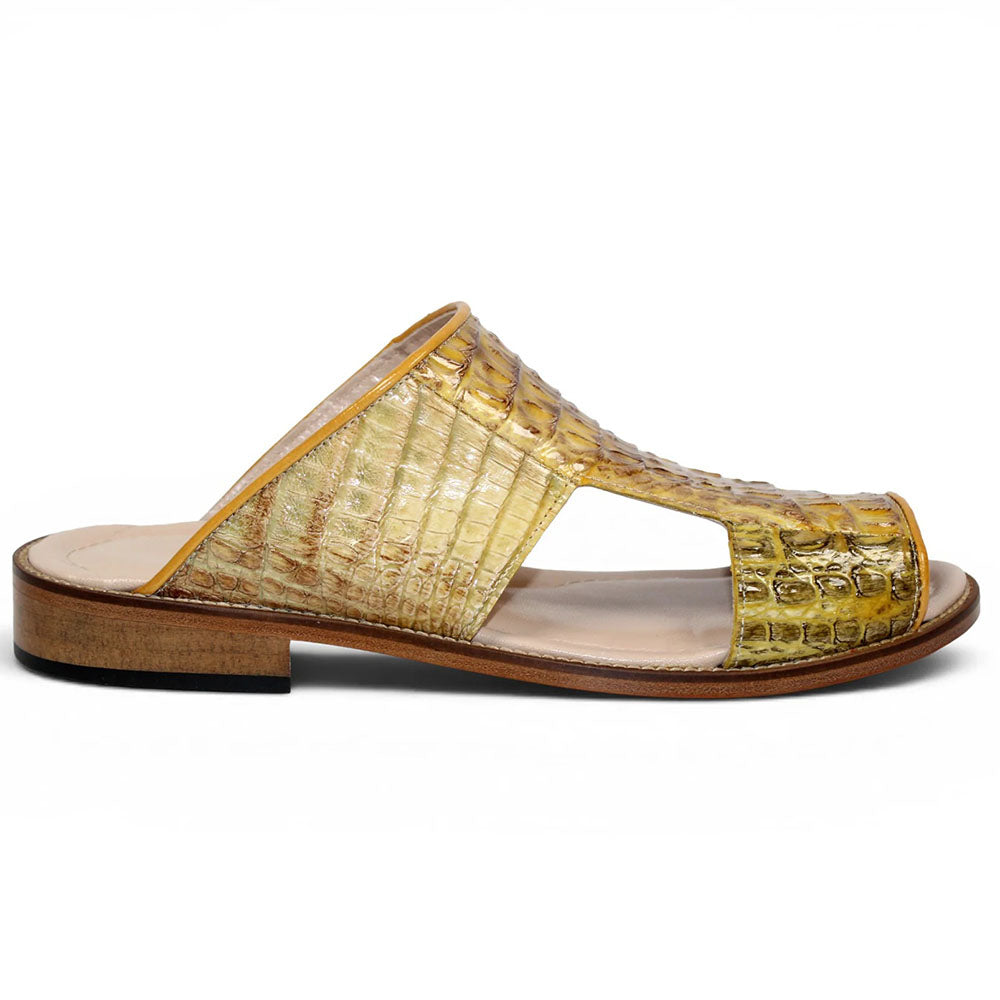 Fennix Diego Genuine Alligator Sandal Yellow