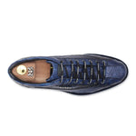 View product image 6: Harris Firenze 1913 Hand-Painted Genuine Alligator Sneakers Blue