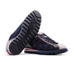 View product image 6: Harris Firenze 1913 Genuine Python & Suede Sneakers Blue / Red