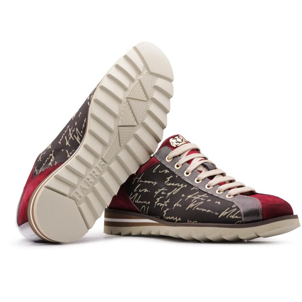 Harris Firenze 1913 Signature Suede Sneakers Red / Black