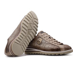 View product image 6: Harris Firenze 1913 Crocodile Effect Leather Sneakers Himalaya