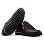 View product image 6: Harris Firenze 1913 Elk Effect Leather & Suede Sneaker Dark Brown