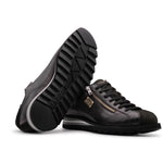 View product image 6: Harris Firenze 1913 Elk Effect Leather & Suede Sneaker Black & Grey