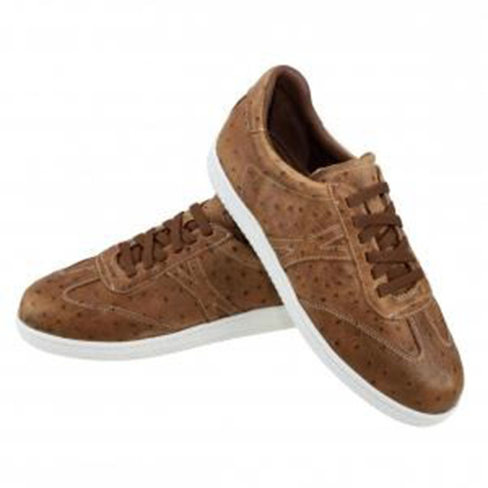 TB Phelps Brooklyn Street Ostrich Embossed Sneaker Tan