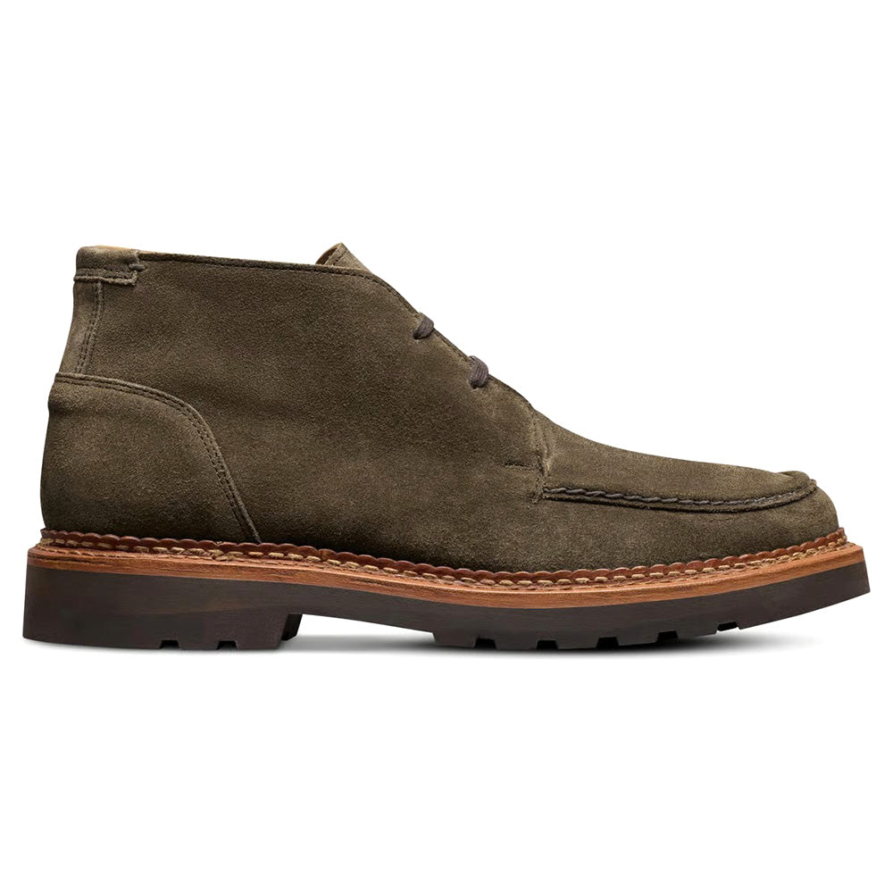 Allen Edmonds Cameron Suede Moc-Toe Chukka Boot Dark Olive Green (9741)