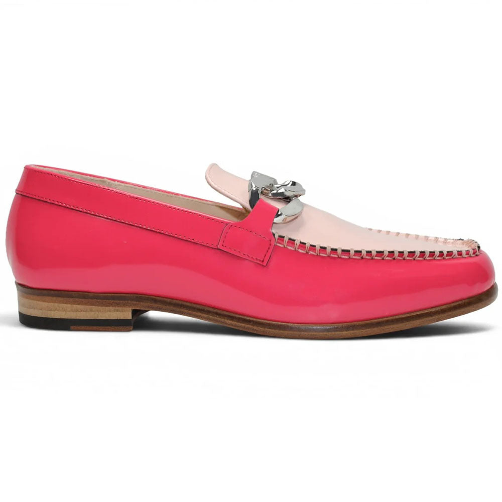 Emilio Franco M2 High-Polished Leather Bit Loafer Pink / Light Pink