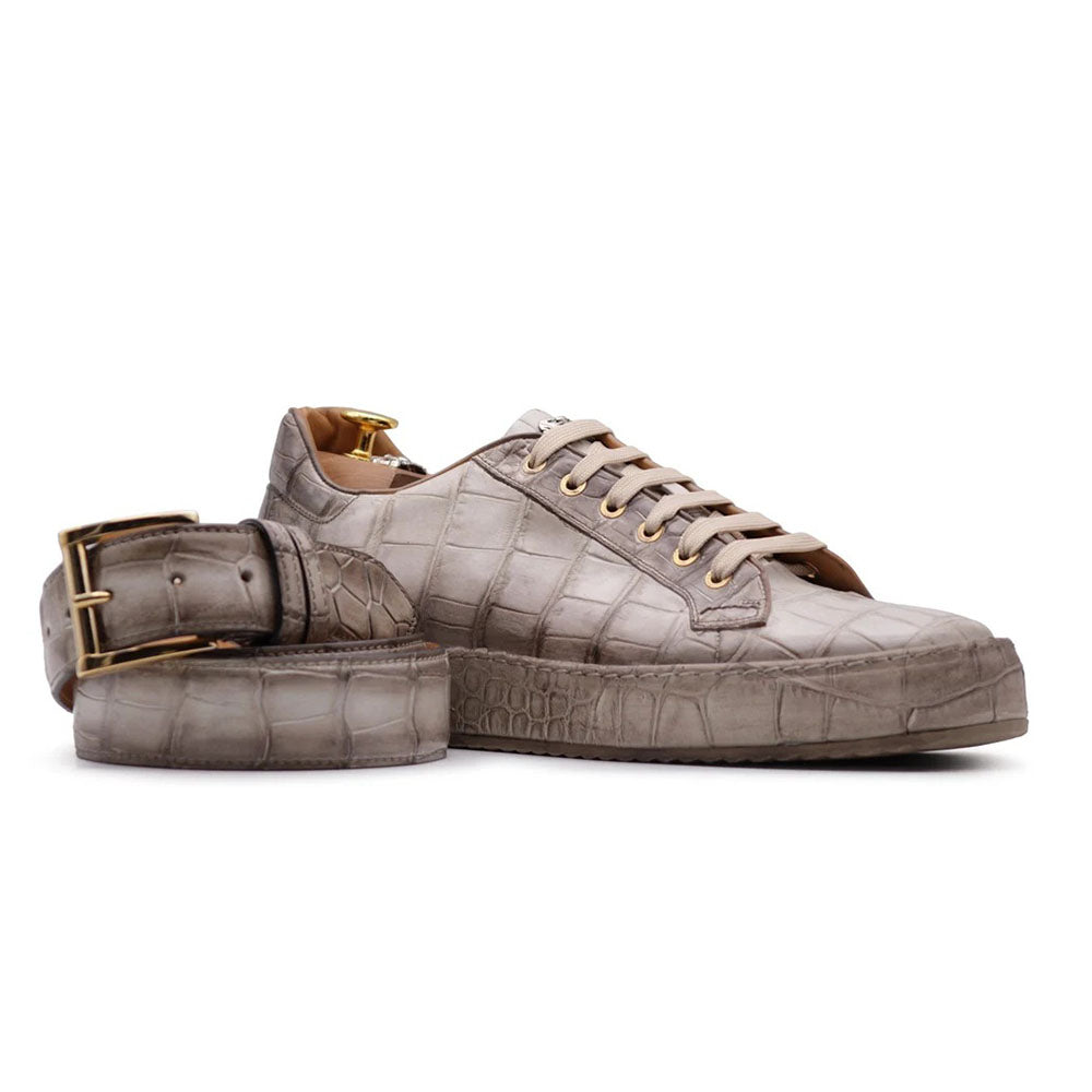 Harris Firenze 1913 Genuine Alligator Sneakers Himalaya