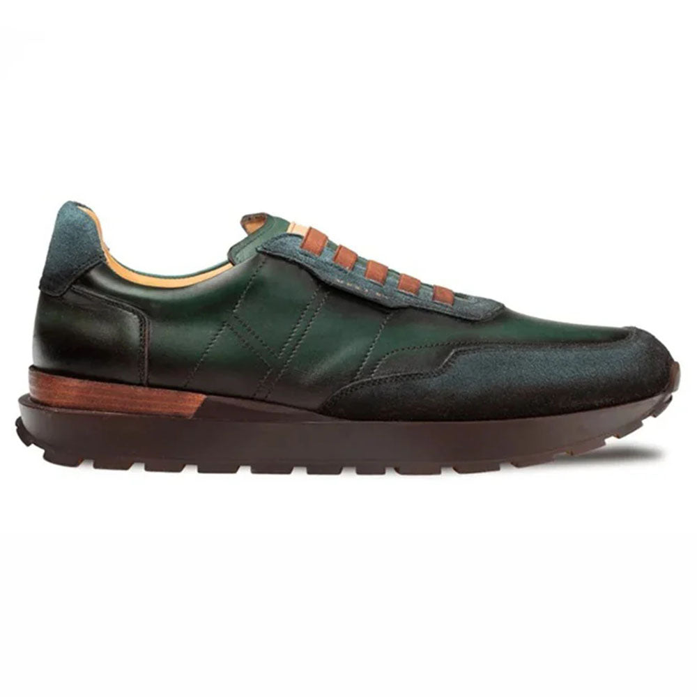 Mezlan Notting Suede & Calf Sneaker Forest / Dark Forest (22070)