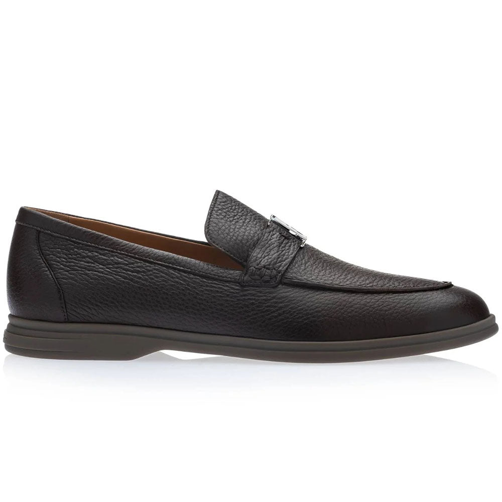 Moreschi Edmond Deerskin Bit Loafer Dark Brown