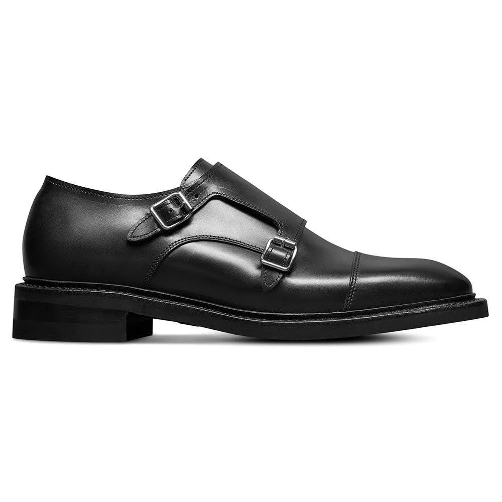 Allen Edmonds Richards Leather Double Monk Strap Dress Shoe Black (9682)