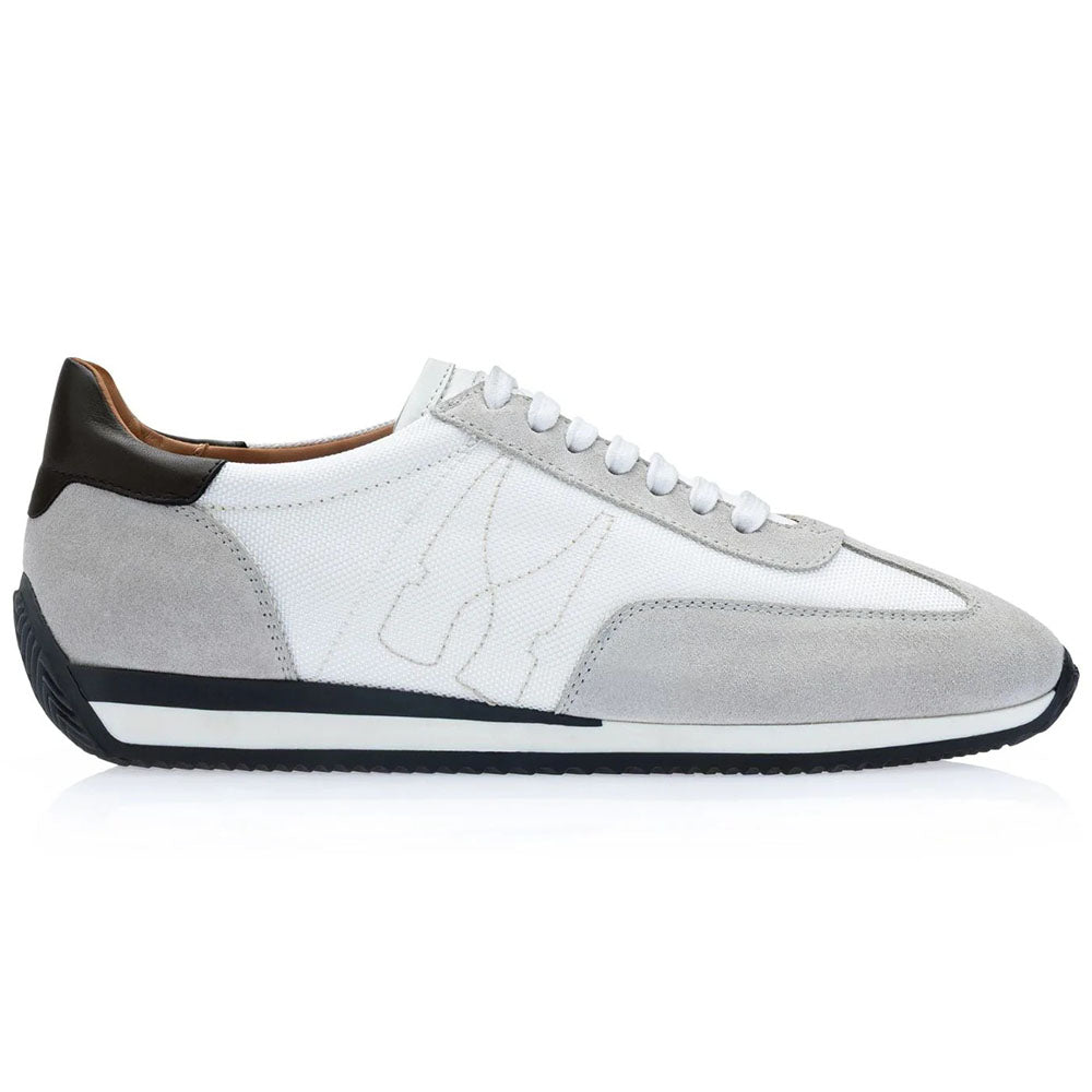 Moreschi Kansas Nylon & Suede Sneakers White