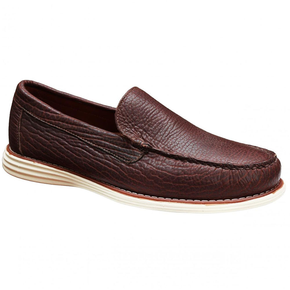 TB Phelps Freeport Handsewn Venetian Bison Loafer Dark Briar