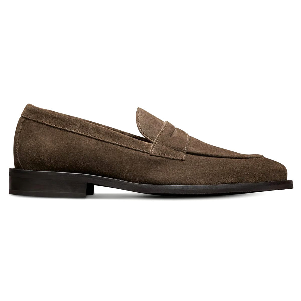 Allen Edmonds Como Suede Penny Loafer Dark Olive Green (9579)