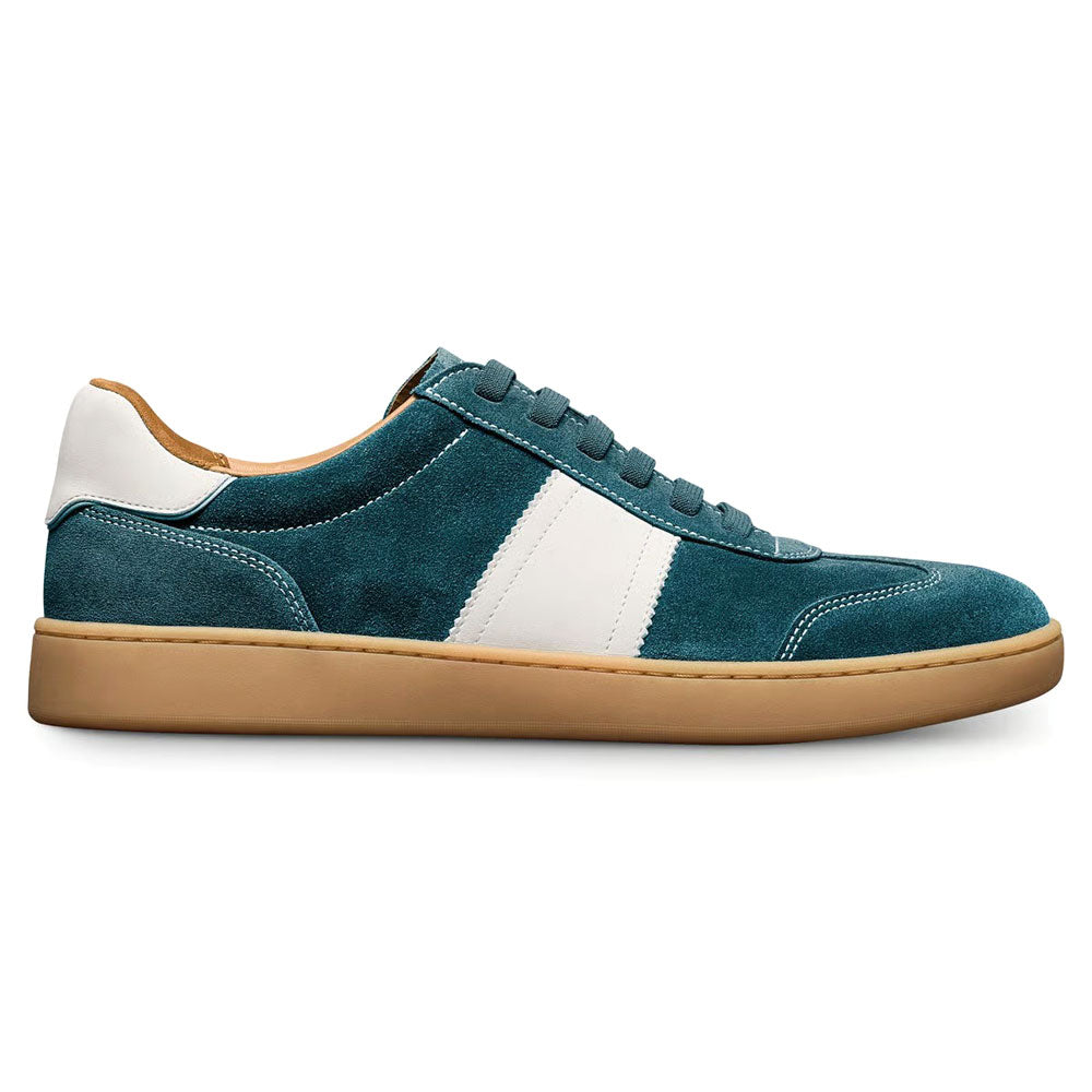 Allen Edmonds Ludlow Leather & Suede Slip-on Stretch-lace Sneaker Peacock Teal (9068)