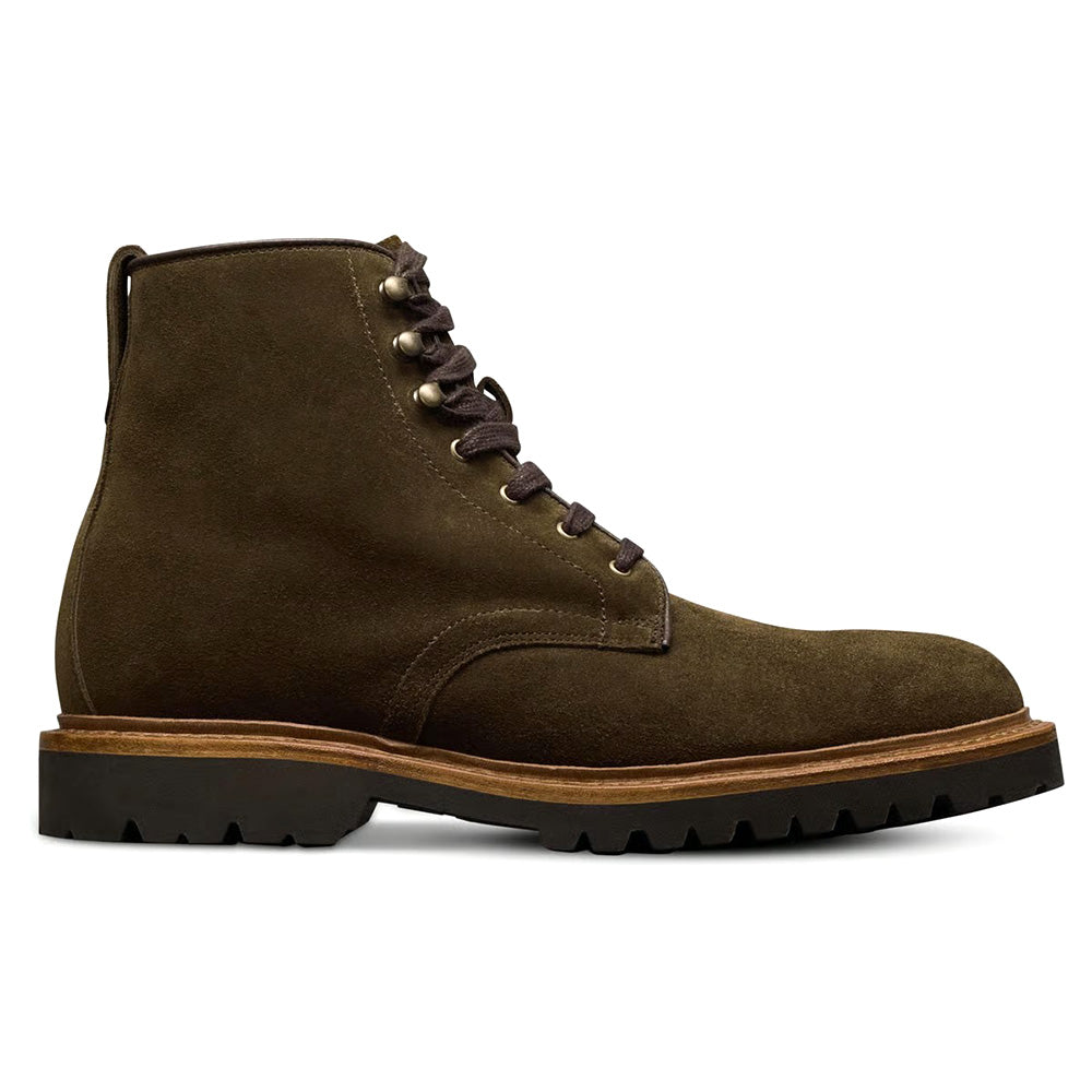 Allen Edmonds Charlton Reserve Suede Plain-Toe Boot Dark Olive Green (9721)