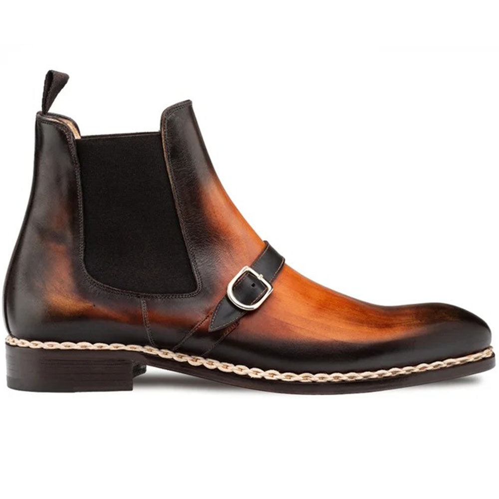 Mezlan Alpine Leather Buckle Chelsea Boot Cognac (21979)