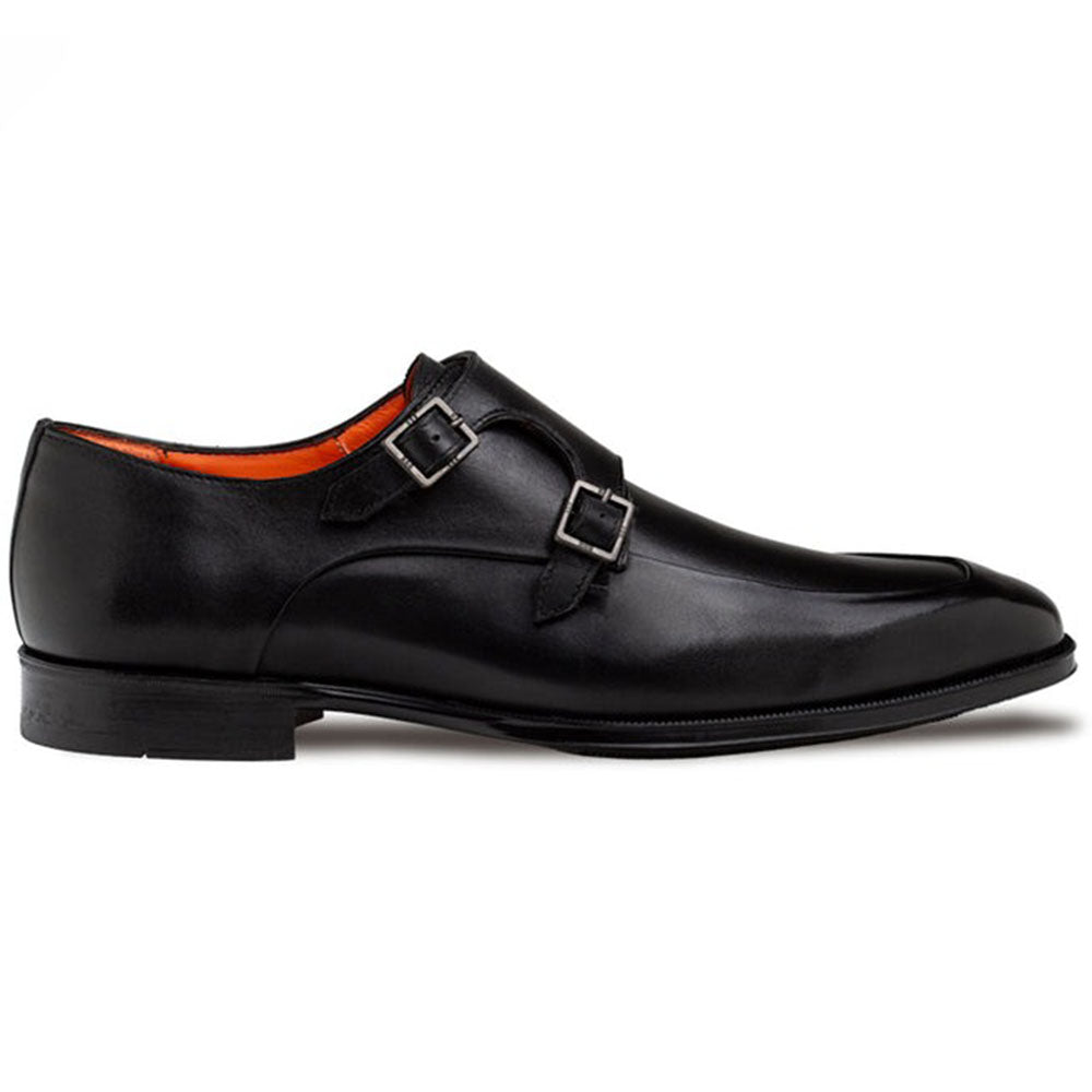 Mezlan Berkshire Calfskin Double Monk Strap Black (21992)