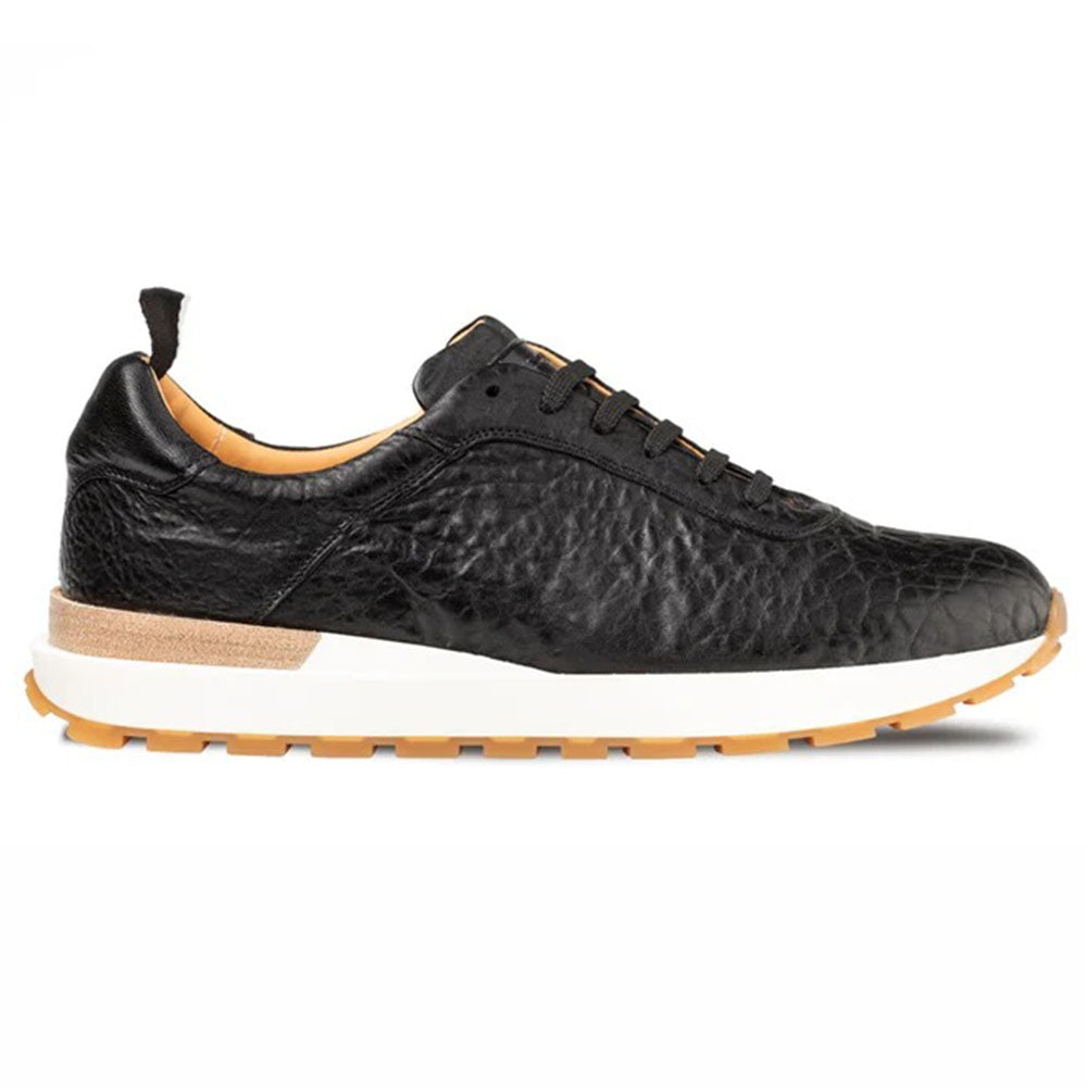 Mezlan Hill Pebbled Calfskin Sneaker Black (22071)