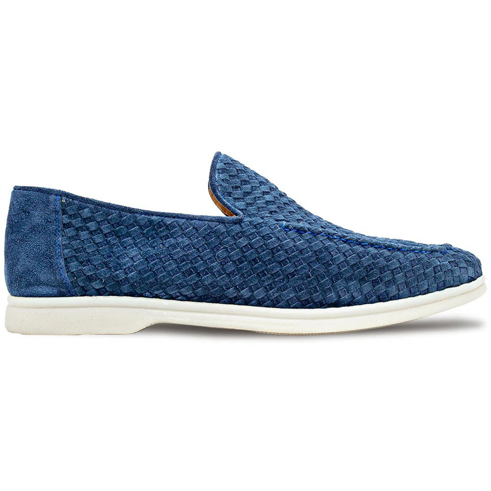 Mezlan Sanlucar Woven Suede Moccasin Navy (21771)