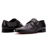 View product image 2: Vinci Leather The Montelviro Leather Monk Strap Black