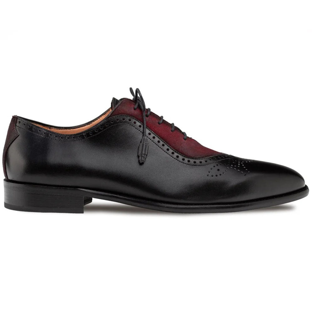 Mezlan Eagle Calfskin & Suede Oxford Black / Wine (21952)