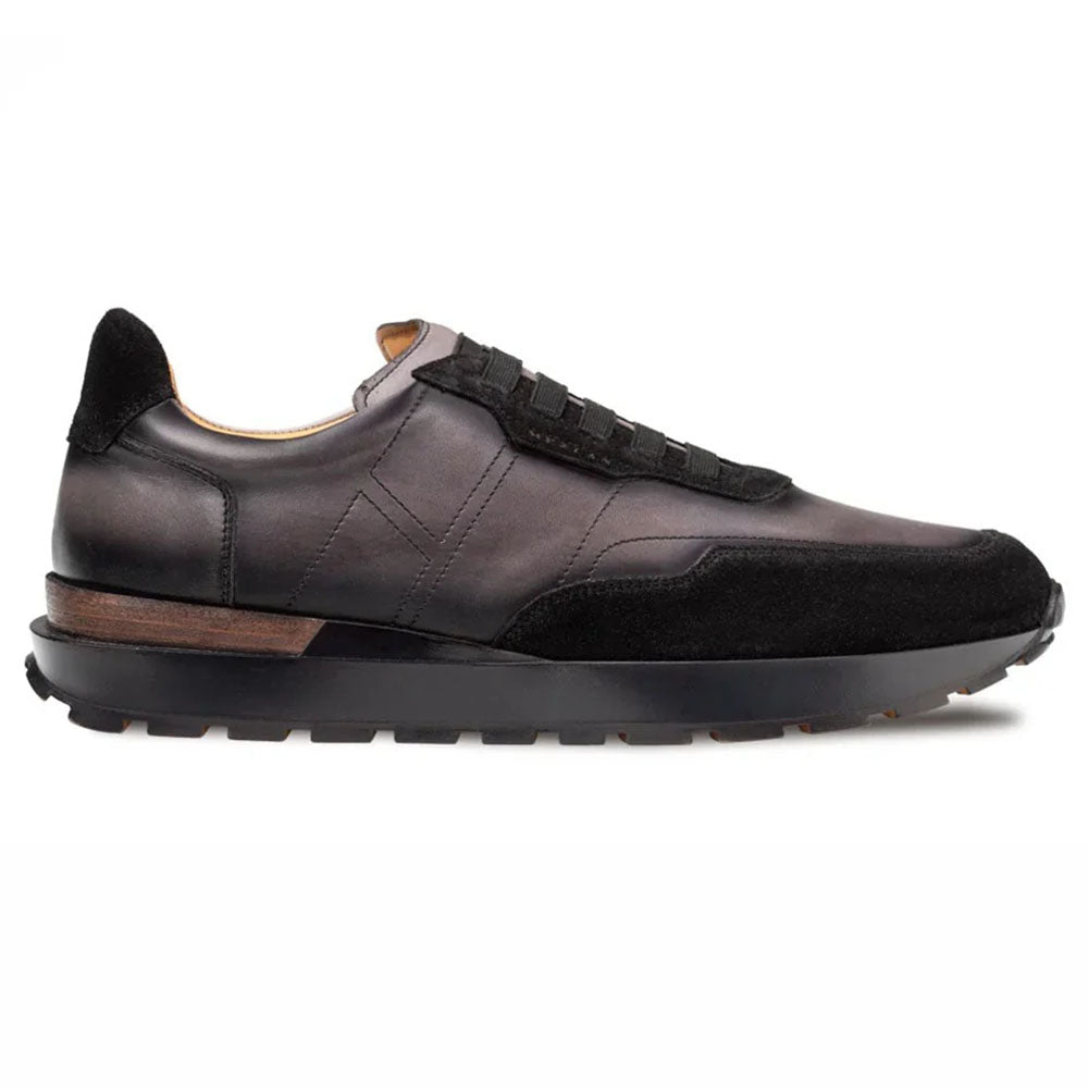 Mezlan Notting Suede & Calf Sneaker Black / Dark Grey (22070)