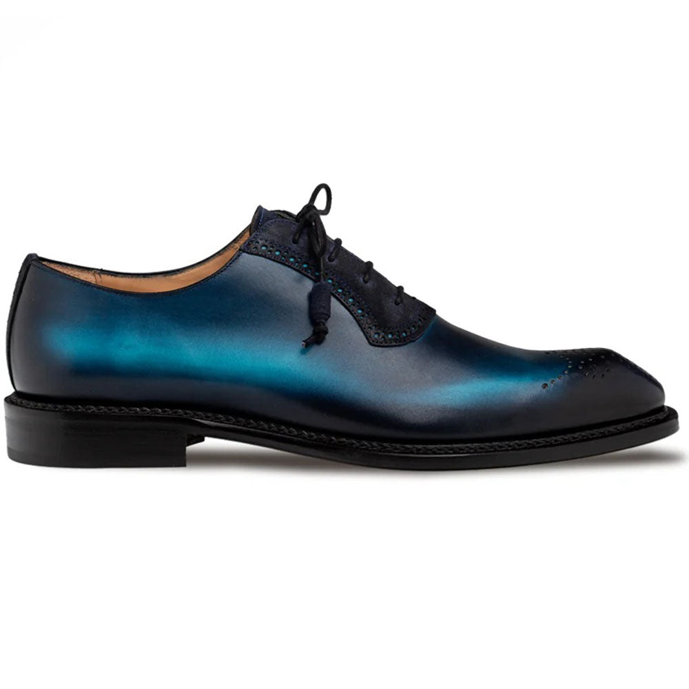 Mezlan Bretton Multi-Tone Calfskin & Suede Oxford Blue / Multi (21905)