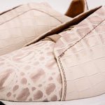 View product image 2: Vinci Leather The Fiorenzo Croc-Embossed Leather Sneaker Beige