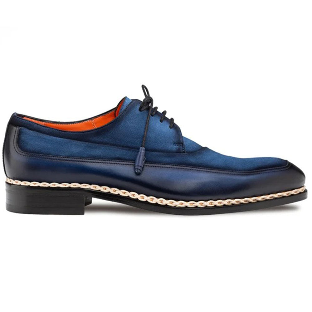Mezlan Summit Calf & Suede Lace Up Derby Navy / Jeans (21963)