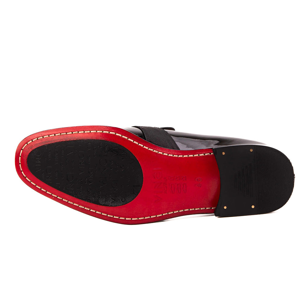 Vinci Leather The Raventino Patent Leather Loafer Black
