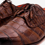 View product image 2: Vinci Leather The Roventino Croc-Embossed Leather Derby Cognac