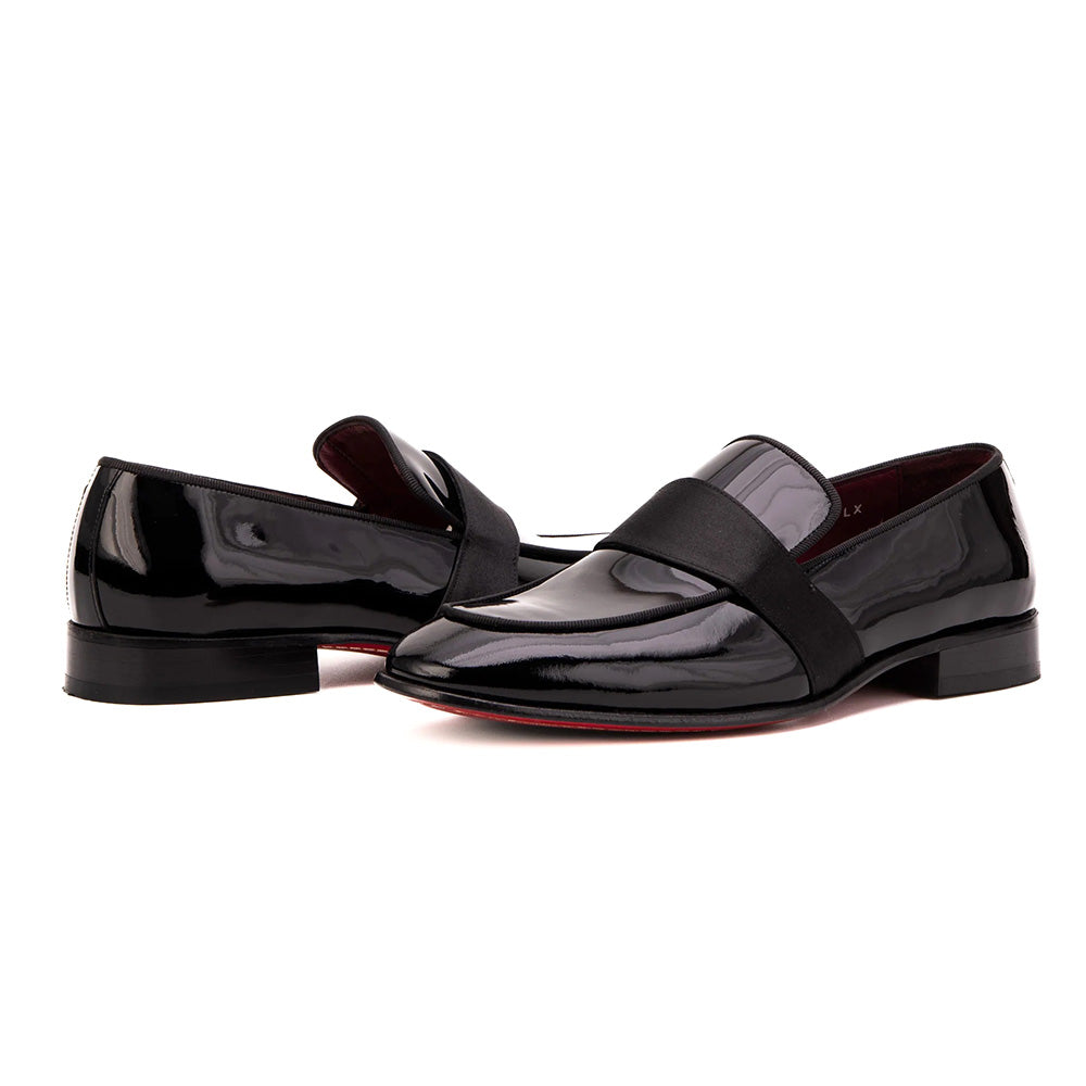 Vinci Leather The Raventino Patent Leather Loafer Black