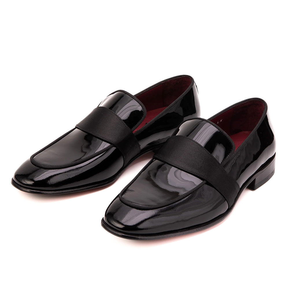 Vinci Leather The Raventino Patent Leather Loafer Black