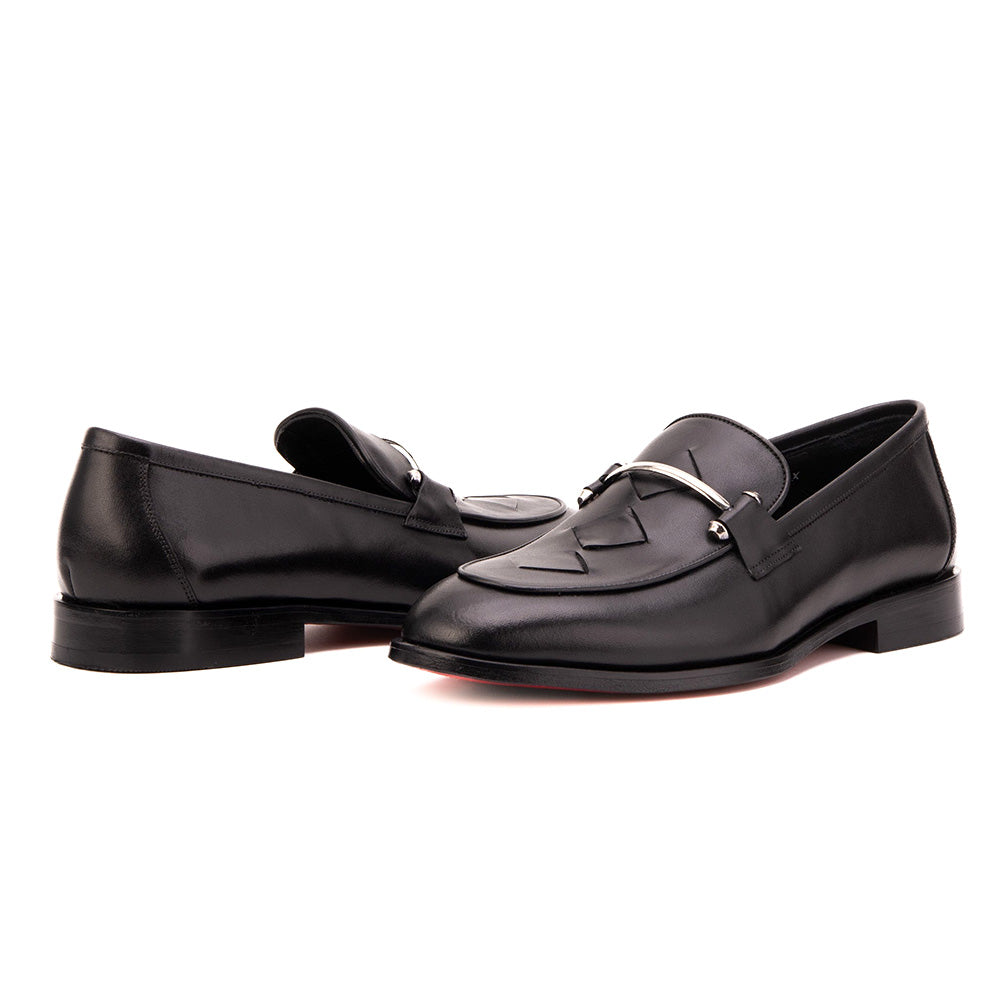 Vinci Leather The Venzaro Calf Leather Loafer Black
