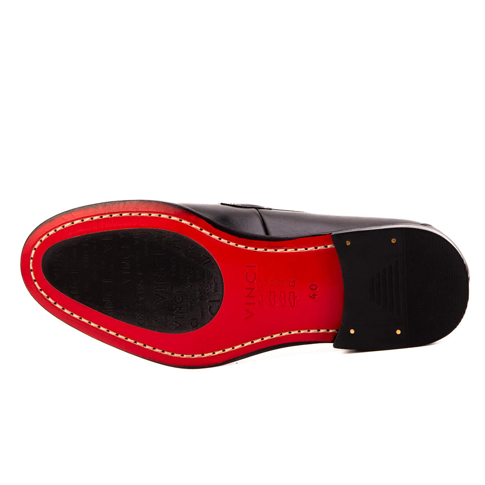 Vinci Leather The Venzaro Calf Leather Loafer Black