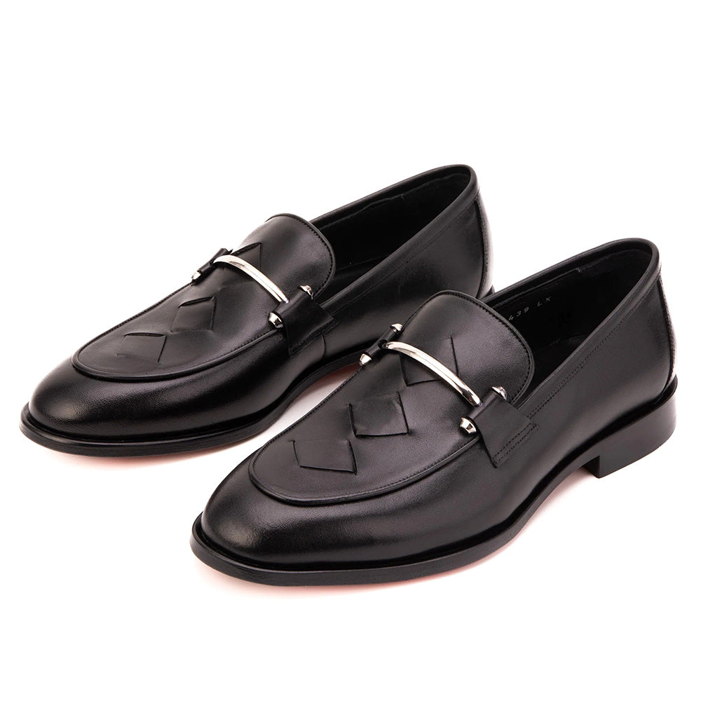 Vinci Leather The Venzaro Calf Leather Loafer Black